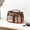 Vintage Waterproof Transparent Storage Bag with Wide Handheld Design, Stylish