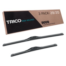 TRICO Solutions™ High Mileage 28 Inch & 20 Inch Pack of 2 High Performance Automotive Replacement Windshield Wiper Blade for Select Toyota and Ford Models (56-2820)