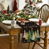 Artoid Mode Xmas Trees Black Merry Christmas Table Runner, Seasonal