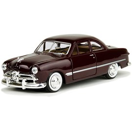 1949 Ford Coupe, Burgundy - Motormax Premium American 73213 - 1/24 Scale Diecast Model Car