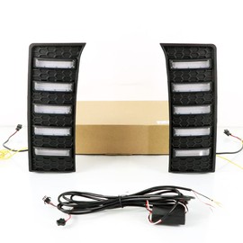 KITOCARTOP LED DRL Fog Lights with Amber Sequential Turn Signal Driving Lights Fit for 2022 2023 2024 Toyota Tundra Front Bumper Fog Lamps Daylight Accessories