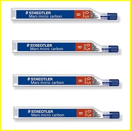 STAEDTLER Mars micro carbon 250 0.5mm B - Pencil lead refills - 4 Tubes / Packs (48 Leads) B