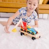 Melissa & Doug Magnetic Car Loader Wooden Toy Set With