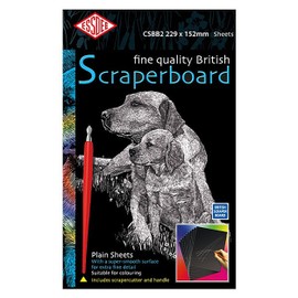 ESSDEE britischen Bastelset zum scraperboard 229 x 152 mm (Pack von 5 Blatt)