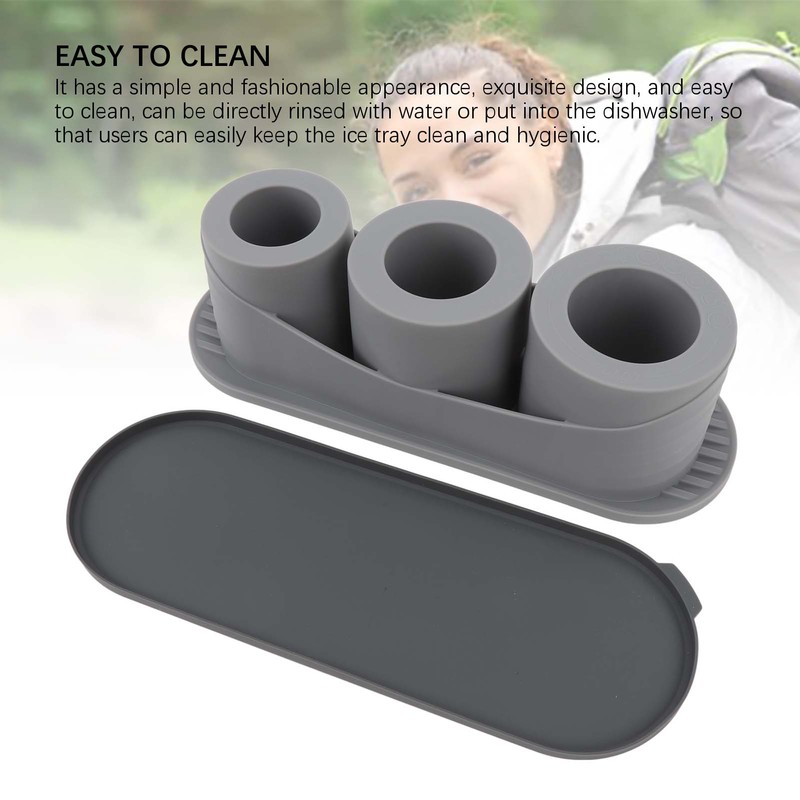 Hollow Cylinder Ice Cube Tray Quick Release Silicone High Low