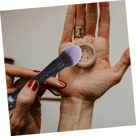 IWOWHERO Portable Makeup Brush Soft Bristles for Loose Powder and Blush Application Stylish Design for Go Cosmetic