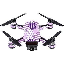 MightySkins Skin Compatible with DJI Spark Mini Drone â Purple Pentagon | Protective, Durable, and Unique Vinyl Decal wrap Cover | Easy to Apply, Remove, and Change Styles | Made in The USA