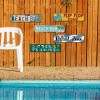 Tropical Iron Rectangle UV Printed Weatherproof Beach Theme Painting for