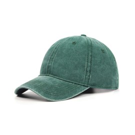 Zylioo XXL Pigment Dyed Baseball Cap,Oversized Vintage Washed Cap,Disstressed Running Hats for Big Heads Dark Green