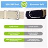 BSLLNEK Elastic Braided Belt, 1 3/8", Woven Stretch Belt for