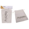 New APPETITO Potato Storage Bag Sack Drawstring Zip Zipper Washable