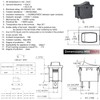 R19A Rocker Switch 3-Pack - SPDT 6A 250VAC 21x15mm T105/55