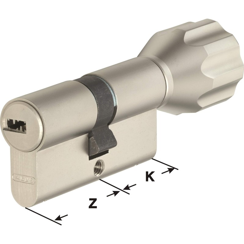 ABUS EC550 Profile Knob Cylinder, Length Z30/K30 mm, with 6