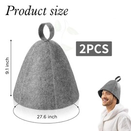 Sauna Hat, Ergonomi Felted Sauna Cap for Women and Men, Vaporarium hat, Russian Banya Felt Bath Cap, Steam Bath Hat Room Accessories Felt Heat Dry Headrest, Simple/Natural /Stylish, for Steam Room