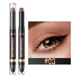 Erinde Sombra de Ojos Mate en Barra de Doble Punta, Lápiz de Sombra de Ojos en Crema Resistente al Agua y de Larga Duración, Altamente Pigmentado Para un Maquillaje de Ojos Impresionante,#3