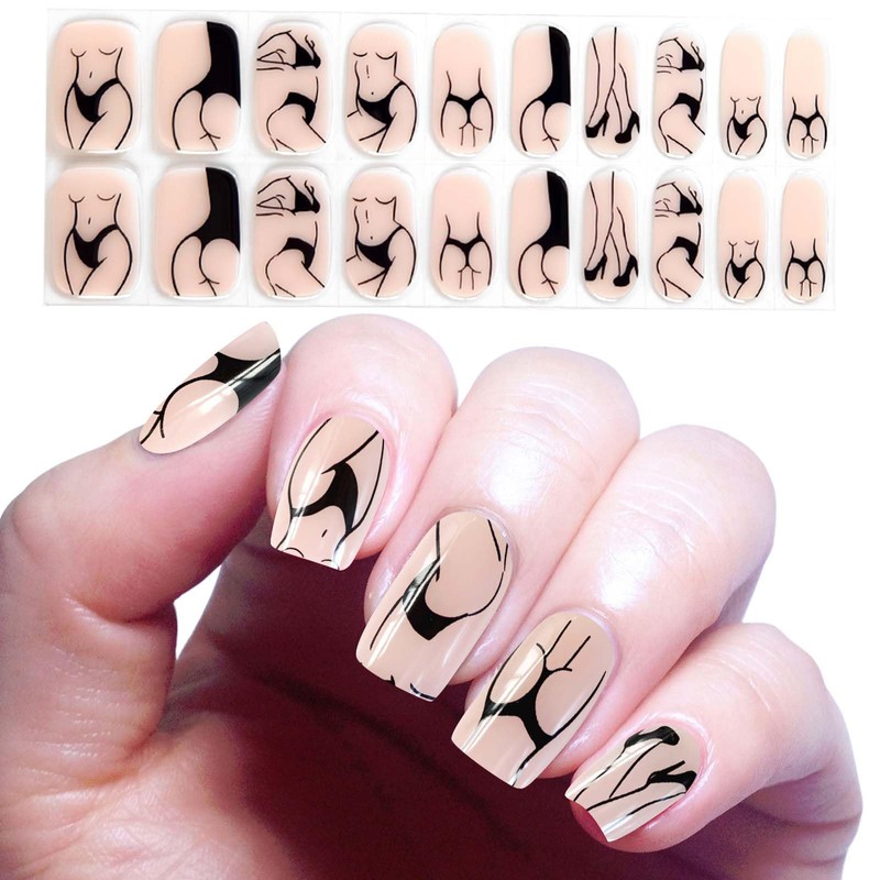 YIZHUO Semi-Cured Gel Nail Strips Kit - Nude Pink Bikini