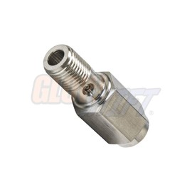 GlowShift Fuel Pressure Banjo Bolt & Snubber Valve Combo Thread Adapter Compatible with 24-Valve 5.9L Dodge Ram 2500 3500 Cummins Diesel 1998.5-2007.5 - All-in-One Design - Includes 2 Crush Washers