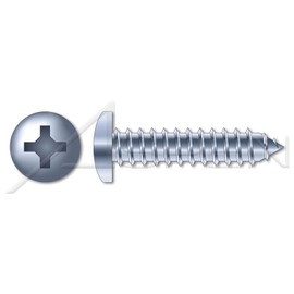 (500 pcs) M4.2 X 22mm, DIN 7981 / ISO 7049, Metric, Self-Tapping Sheet Metal Screws, Pan Phillips Drive, Full Thread, Steel, Zinc Plated