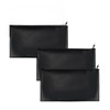 Husalsea 3-Piece Set Money Wallets, Money Wallet Black Pu Imitation