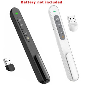 Universal PPT Presentation Remote Wireless Presenter Laser Pointer Clicker Pen Wireless US - White