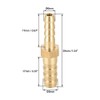 sourcing map Straight Brass Barb Fitting Reducer, Fit Hose ID