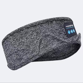 jiangler Ultra Comfort Bluetooth 5.2 Sleep Headphones Headband for Side Sleepers All-Day 13H Playtime Wireless Sleep Mask Headphones No Pressure Design Perfect for Workout Running Yoga - Color: gray