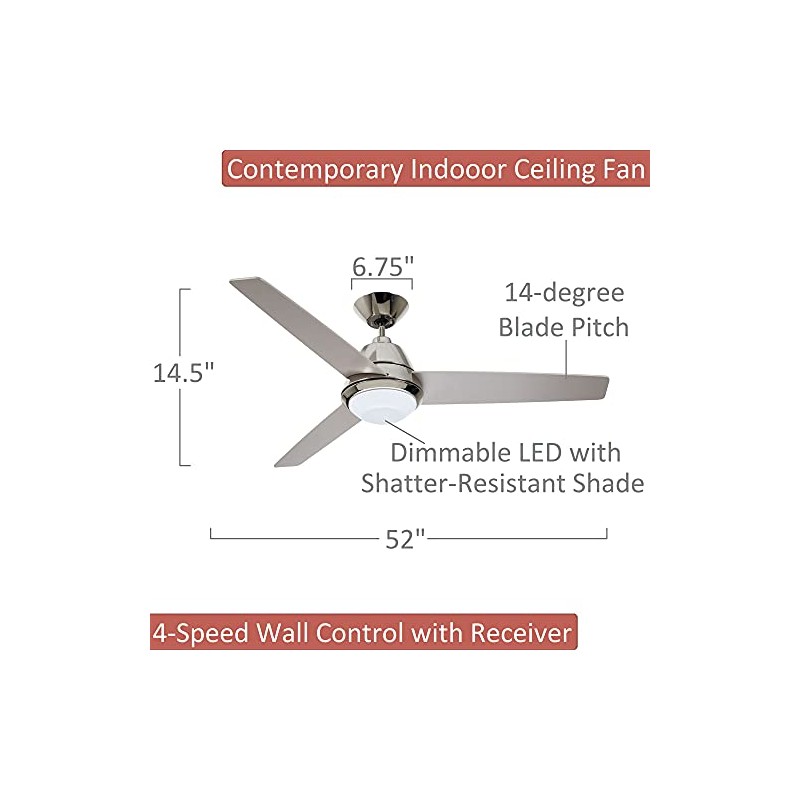 Kathy Ireland Home Geode Ceiling Fan with LED Light Kit,