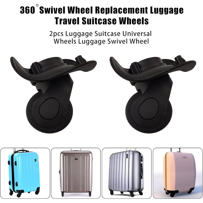Pack of 2 Luggage Wheels Replacement Wheels Luggage Swivel Castors