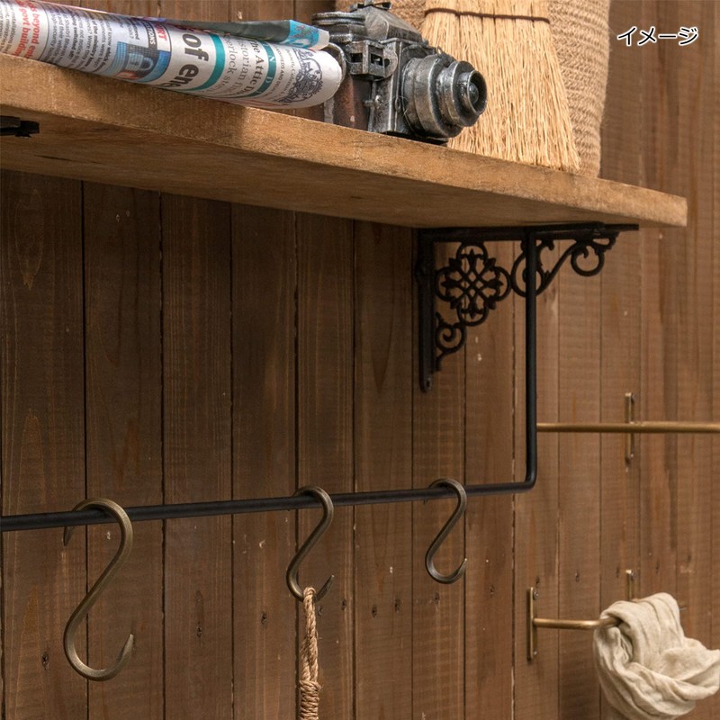 63566 Iron Bracket L Black