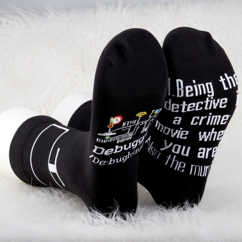 MBMSO 2 Pair Debugging Definition Socks Computer Programmer Gift IT