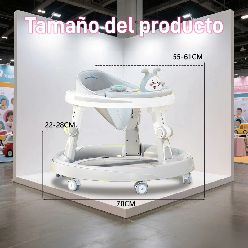 Andadera Para Bebé Con Bandeja De Juguetes Musical Seguro