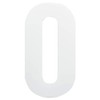Merriway BH04239 (3 Pcs) White Vinyl Stick-On Wheelie Bin Post Box Crate Dust Bin Numbers, 150mm (6 inch) Number 0 - Pack of 3 Pieces