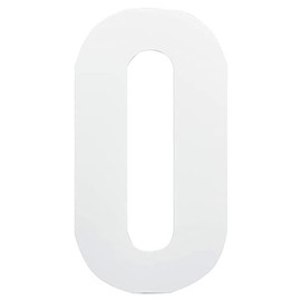 Merriway BH04239 (3 Pcs) White Vinyl Stick-On Wheelie Bin Post Box Crate Dust Bin Numbers, 150mm (6 inch) Number 0 - Pack of 3 Pieces