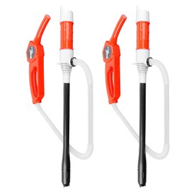 TERA PUMP - 2pk Battery Powered Transfer Pump for Fuel and Water w/Ergonomic Nozzle Handle, Fits All Size Cans, Transfer at 1.8 GPM, Compact & Portable Hand Fuel Pump, No spills, No heavy lifting