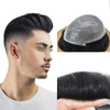 Super Thin Skin Mens Toupee Men's Human Hair System 0.06mm