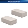 Heyiarbeit 2Pcs 2.79"x1.61"x0.91" ABS White Dustproof Electronic Junction Box Enclosure