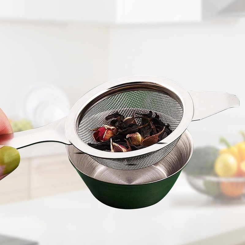 Oiieco Tea Filter, 3 Pcs Stainless Steel Tea Strainer Creative