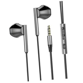 KONTONTY 1pc Gaming Earphone with Microphone Heavy Bass in Ear Headset Ergonomic Design for Comfort Compatible with Audio Devices Present for Gamers Black