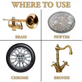 BRASSO Metal Polish Cleaner brass copper stainless chrome aluminum pewter 76523