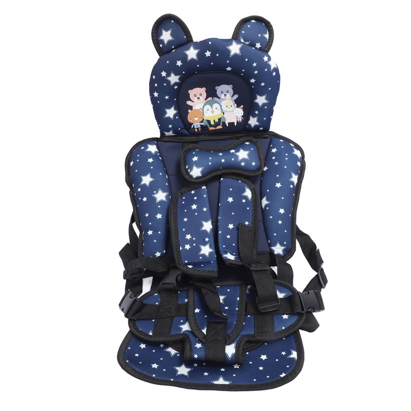 Toddler Car Seat Insert Bear Pattern Heighten Adjustable Fixing Straps