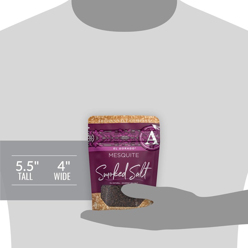 Artisan Salt Company El Dorado Mesquite Smoked Sea Salt, Zip-Top
