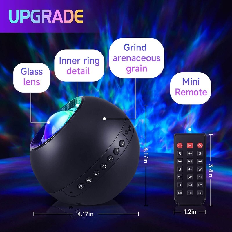Galaxy Projector with HiFi Bluetooth Speaker & 15 White Noise