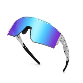 OULIQI Cycling Glasses Polarised Sunglasses Sports Glasses Men Women UV400 Sports Glasses Quick Glasses with 1 or 3 Interchangeable Lenses for Outdoor Sports Fishing Cycling Running