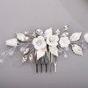 BERYUAN Cute White Flower Hair Comb for Women Girls Prom