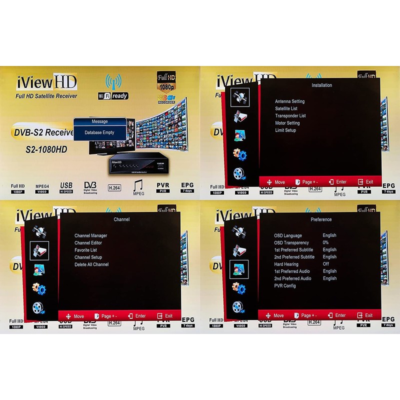 UK FULL HD Satellite TV Receiver, Built in Wi-Fi, USB