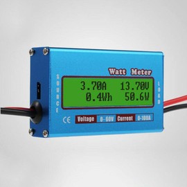 MASO Simple DC Power Analyser 12V 24V Balance Voltage Watt Volt Amp Meter Solar Wind Analyzer Energy Monitor