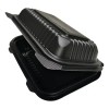 Contenedor Liso 9x6 Pulgadas Desechable Biodegradable 150pzs