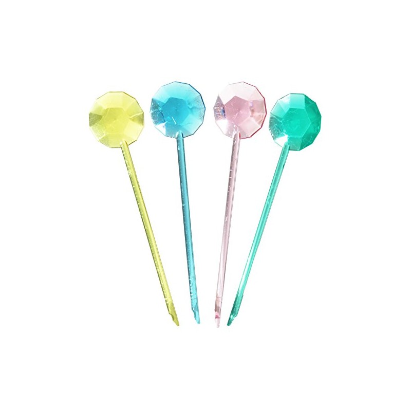 Fackelmann" Rio Diamond Party Picks Set, Blue/Green/Red/Yellow, 10 x 1