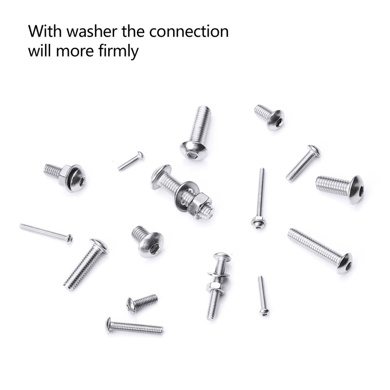 Stainless Steel Screws Nuts and Washers Assortment Kit, with Storage