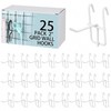 25 Pack Grid Wall Hooks, 2 Inch White Gridwall Hanger